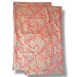 Lauren Ralph Lauren Set of 2 Edmonton King Pillow Sham Red Paisley Flange Cotton